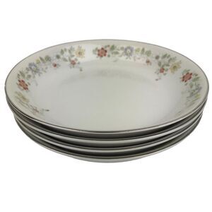 International China Cotillion York 3835 Set of 4 Soup Bowls 7.5'' Floral Japan